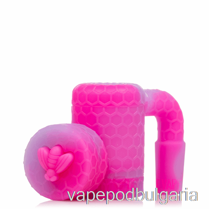 Vape 10000 Дръпки Stratus Bee Silicone Wax Reclaimer Bubblegum (магента / лилаво)